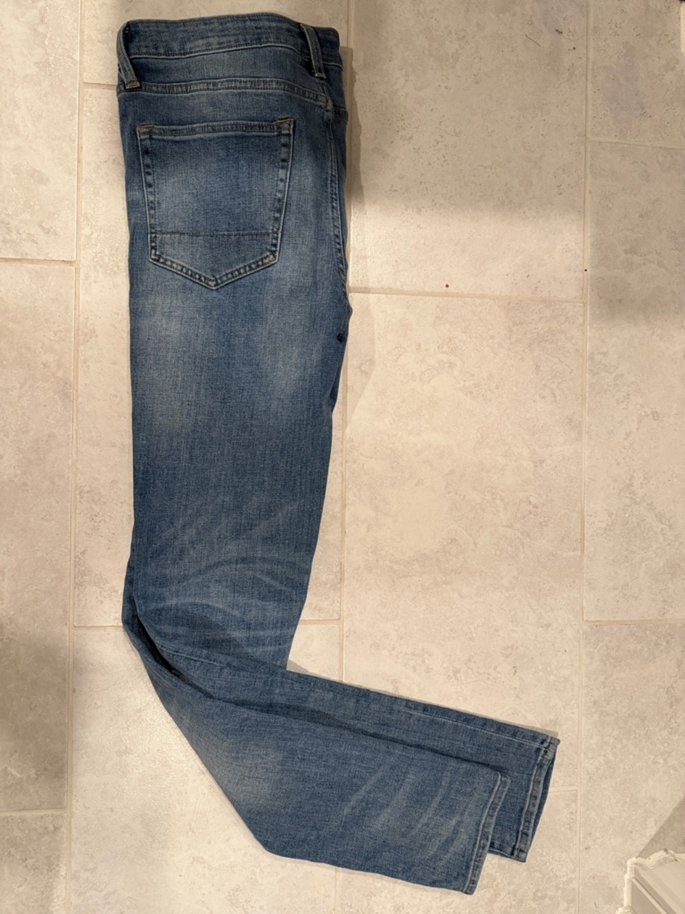 Aeropostale Stacked Ultra Skinny Distressed Jeans - Blue Denim - Picture 5 of 8